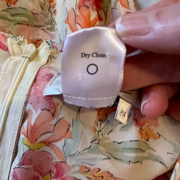 COLDWATER CREEK Dress Size 14P Soft Floral Silk Chiffon Feminine Romantic Spring - Picture 7 of 9